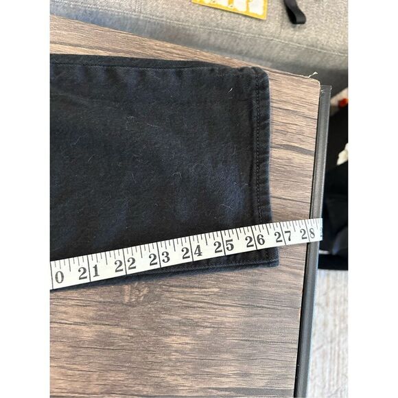 Levi's Premium Stretch Wedgie Fit Straight Jeans Black Denim Dark Wash Size 27 - Picture 12 of 13